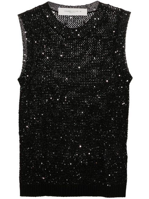GOLDEN GOOSE SEQUIN KNIT TOP